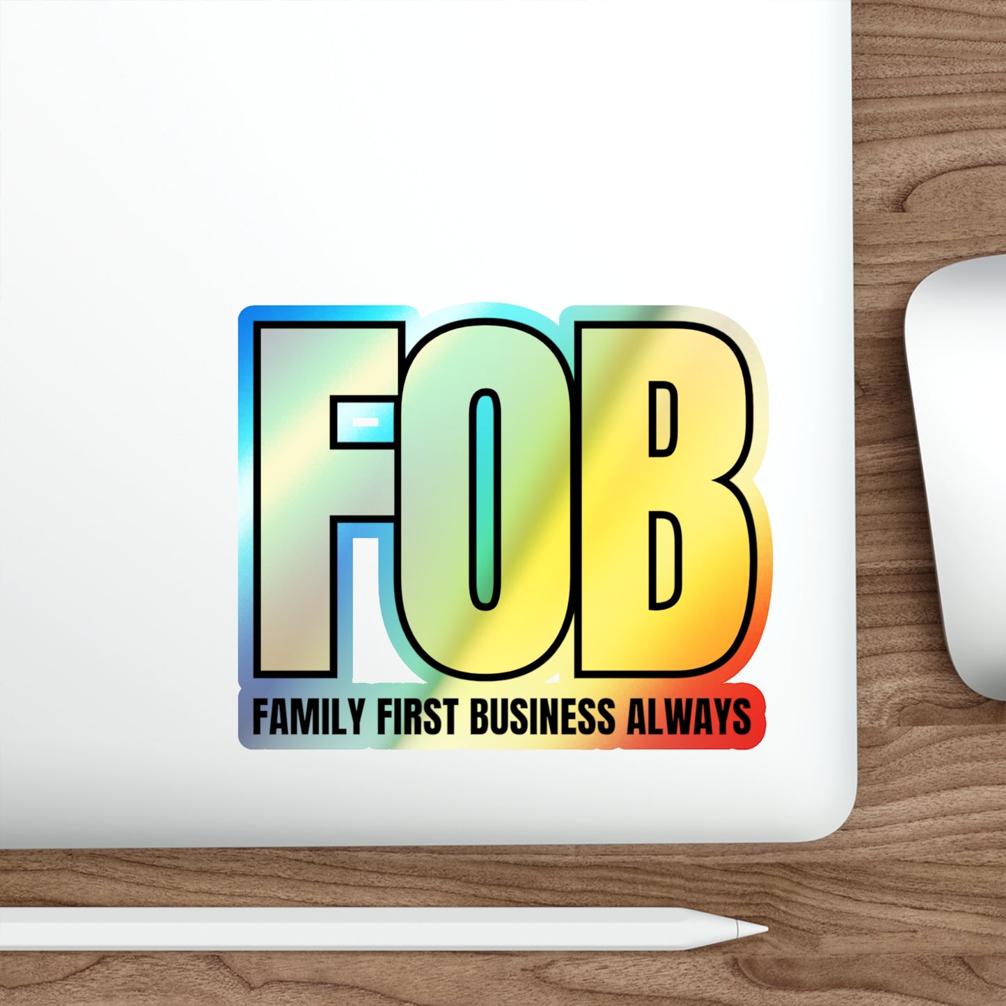 “FOB FFBA” Holographic Die-cut Stickers