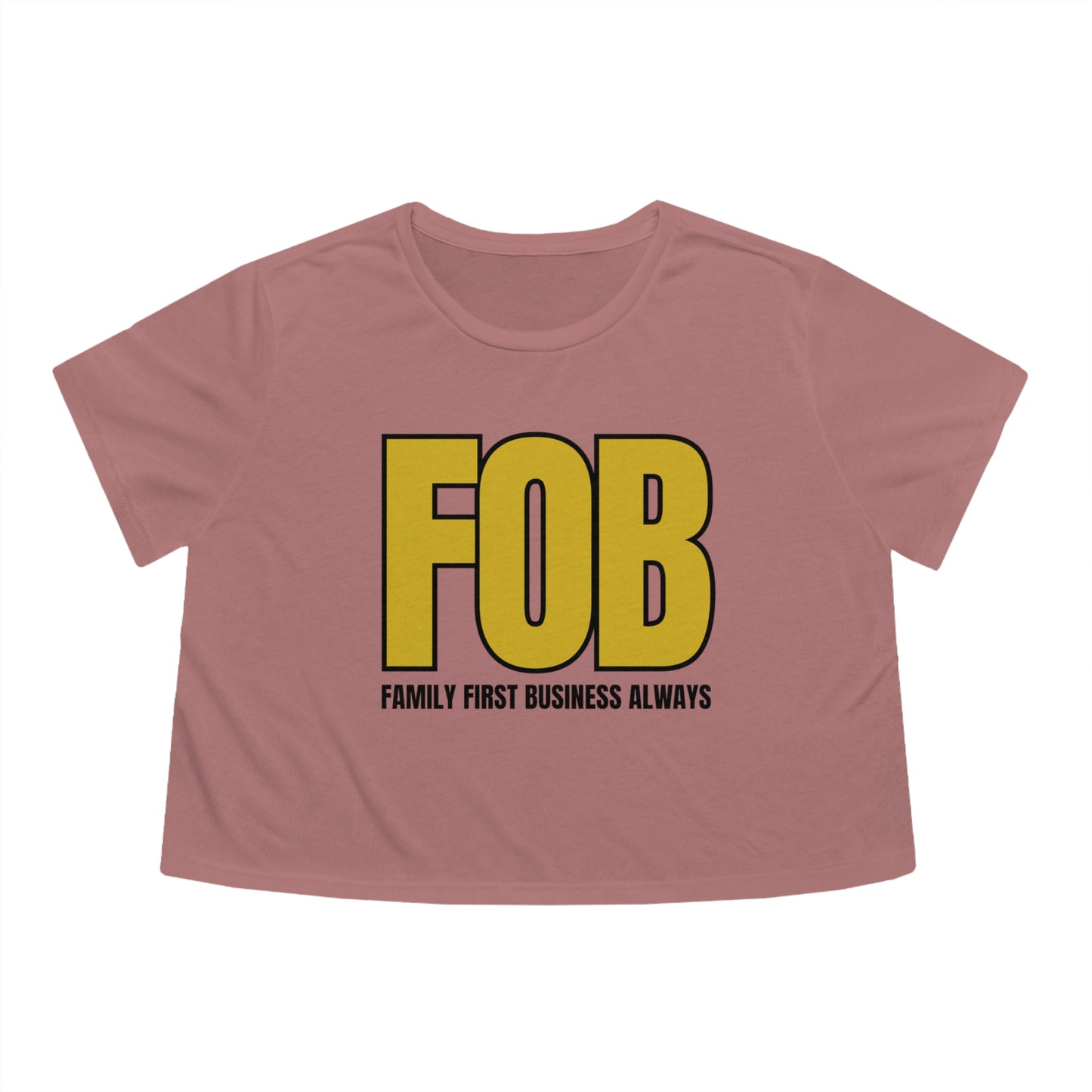 “FOB FFBA” Women's Flowy Cropped Tee