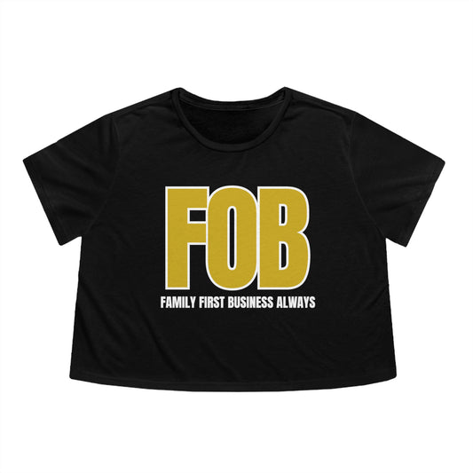 “FOB FFBA” Women's Flowy Cropped Tee