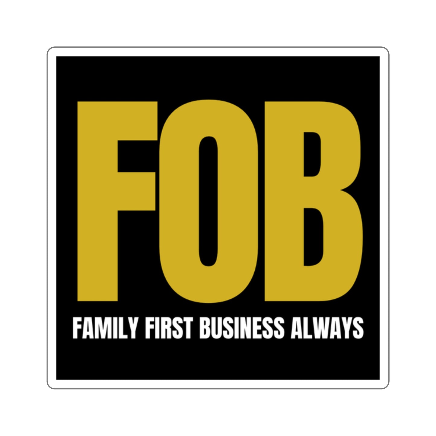 “FOB FFBA” Small Square Stickers