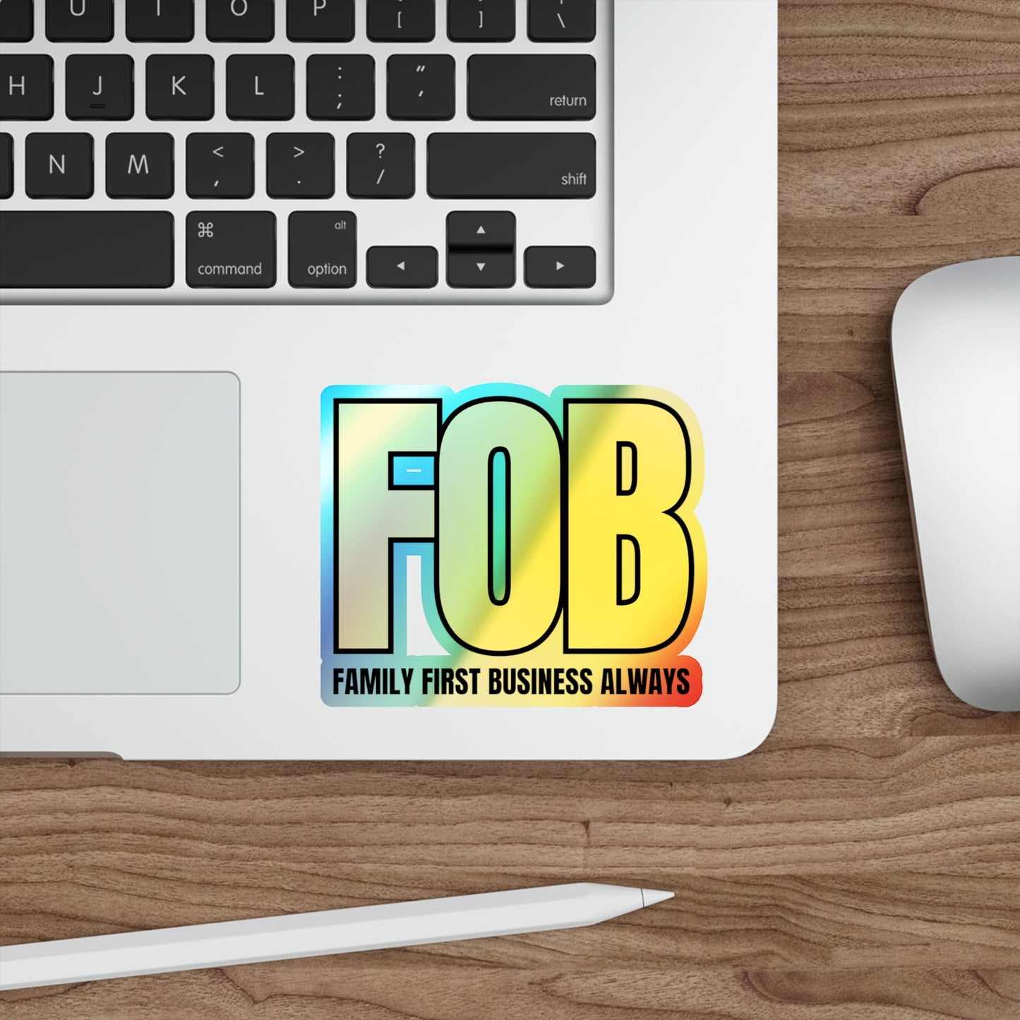 “FOB FFBA” Holographic Die-cut Stickers