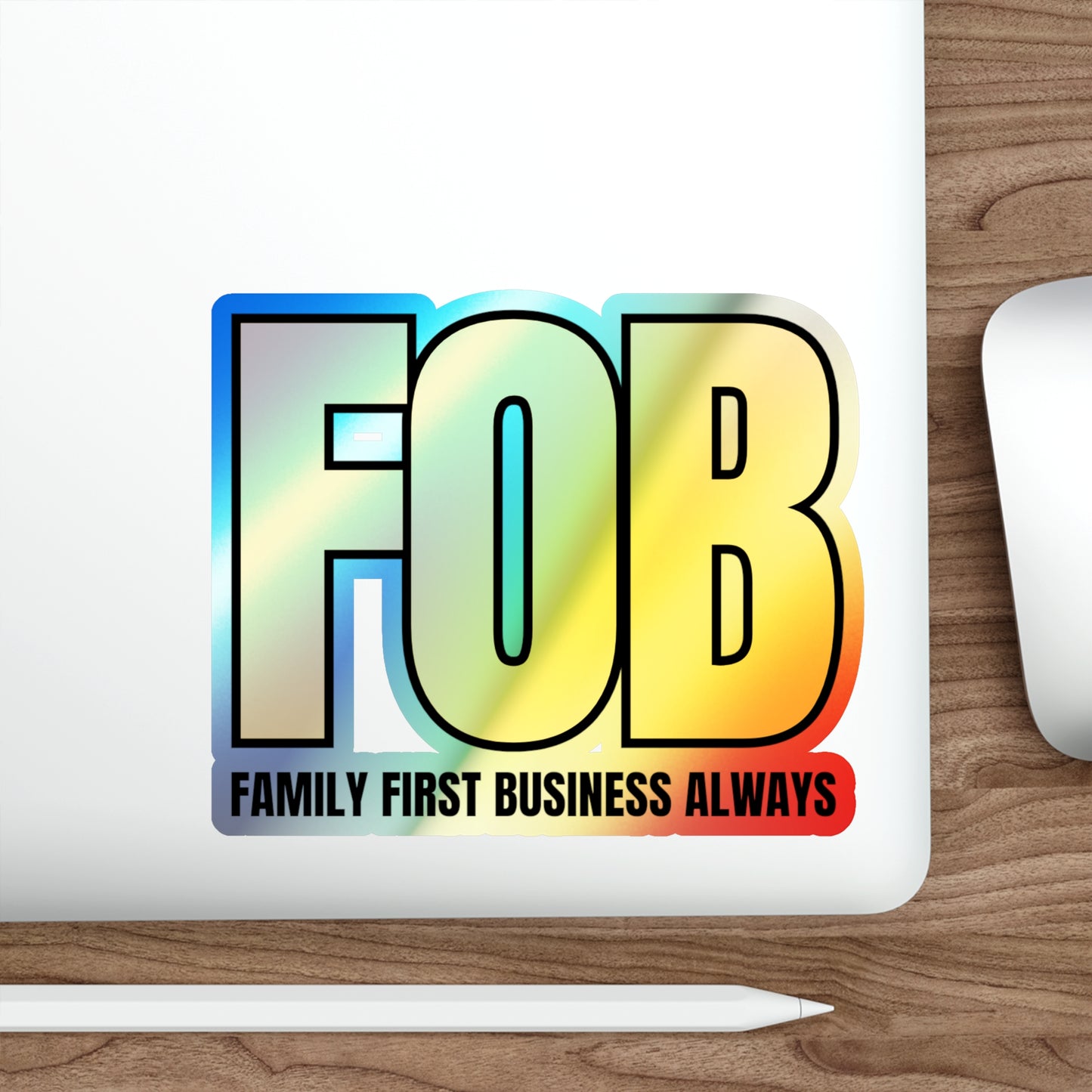 “FOB FFBA” Holographic Die-cut Stickers