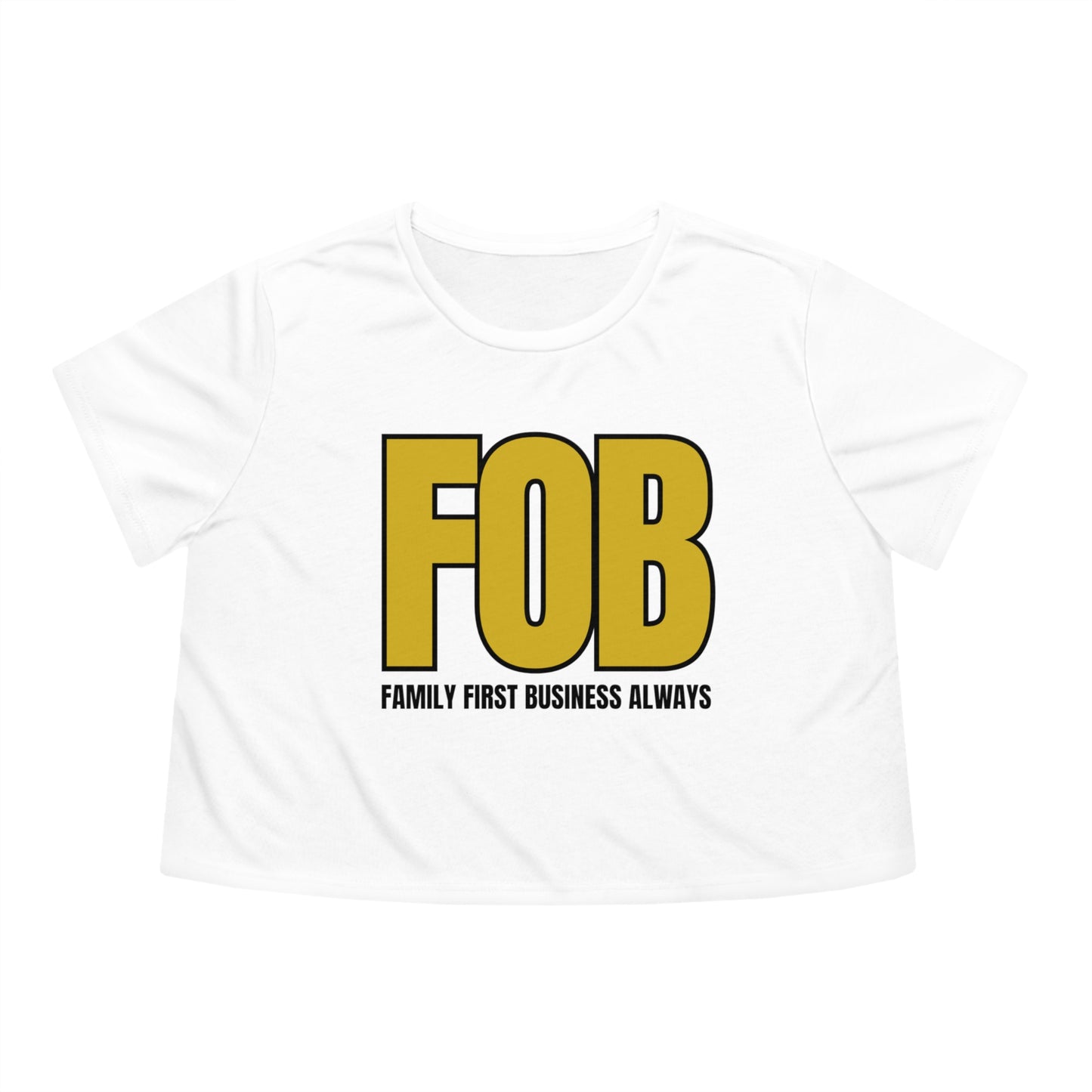 “FOB FFBA” Women's Flowy Cropped Tee