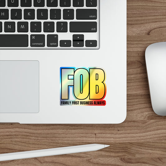 “FOB FFBA” Holographic Die-cut Stickers