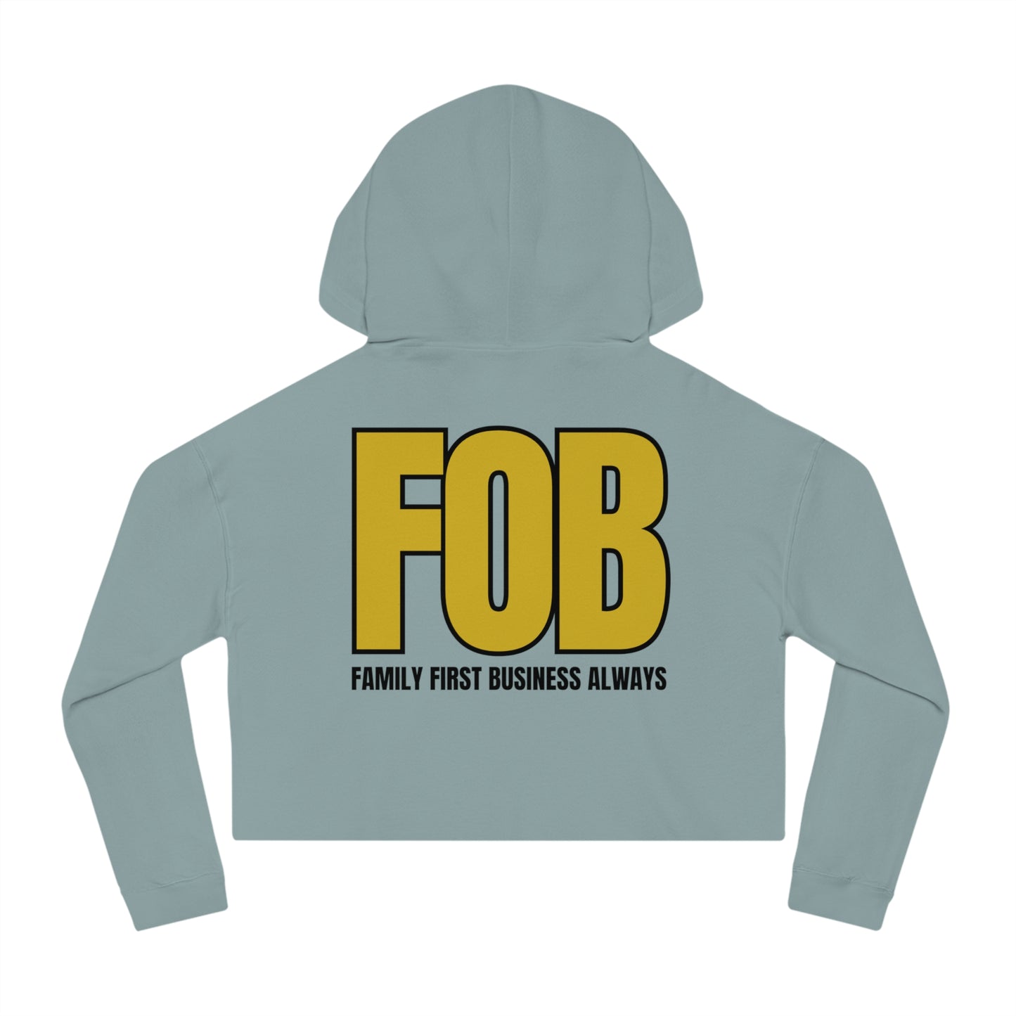 “FOB FFBA” Women’s Cropped Hooded Sweatshirt