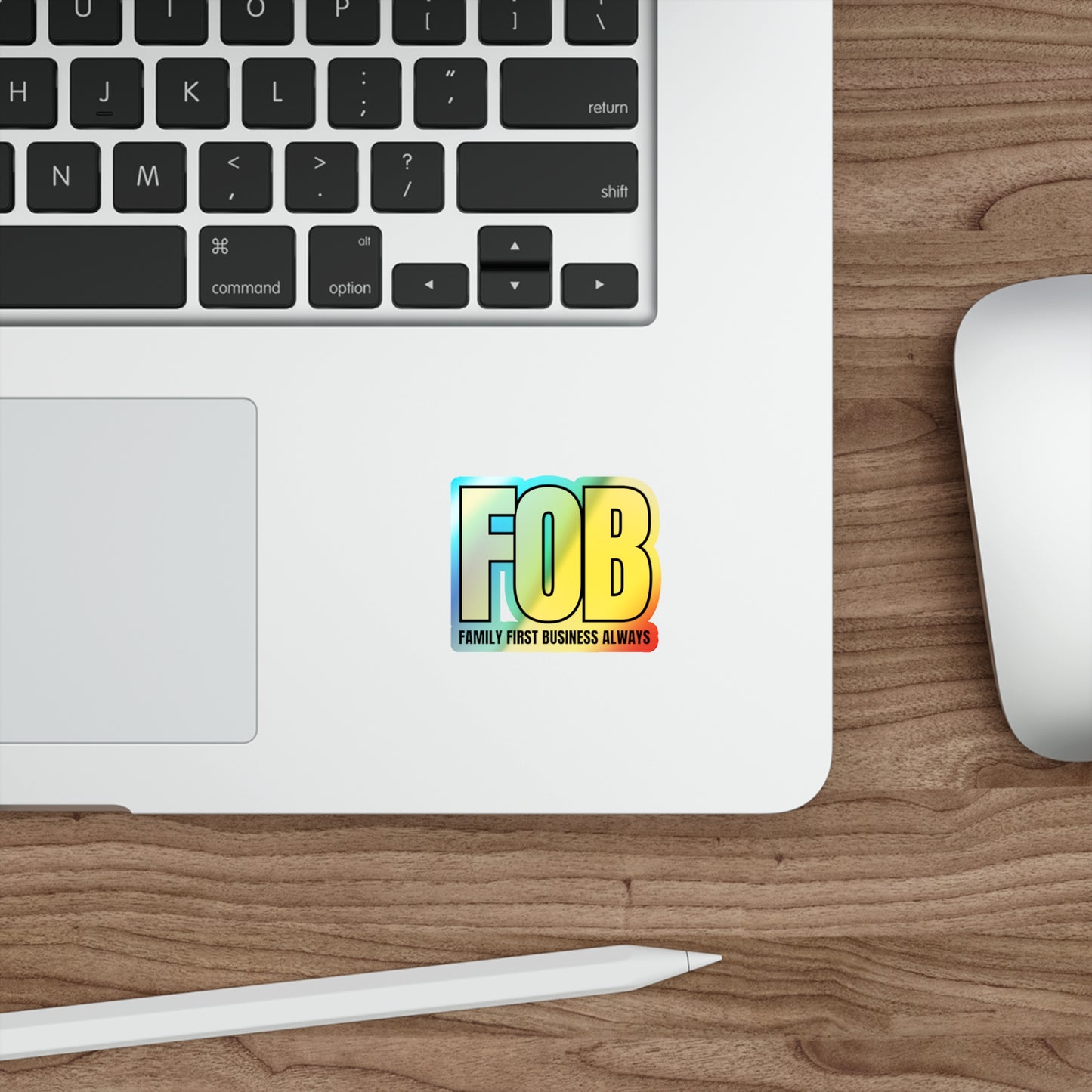 “FOB FFBA” Holographic Die-cut Stickers