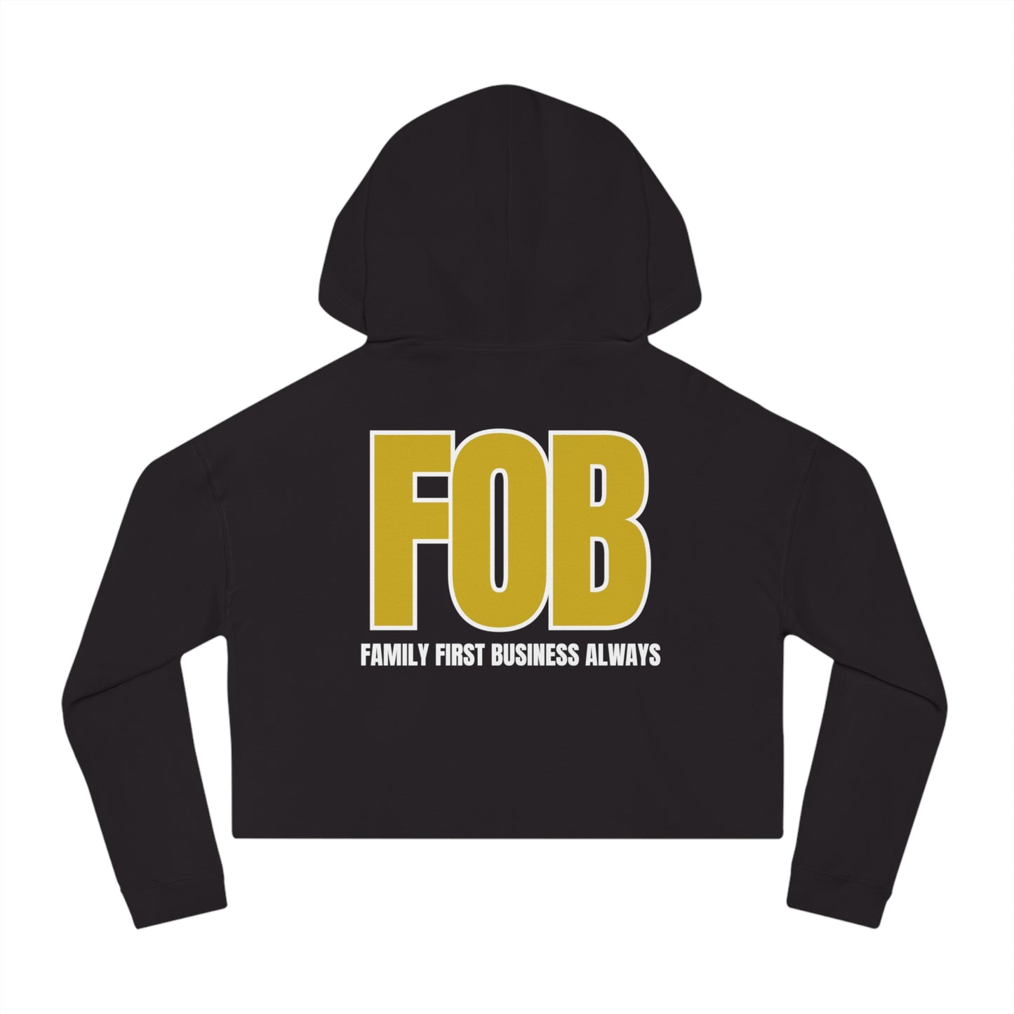 “FOB FFBA” Women’s Cropped Hooded Sweatshirt