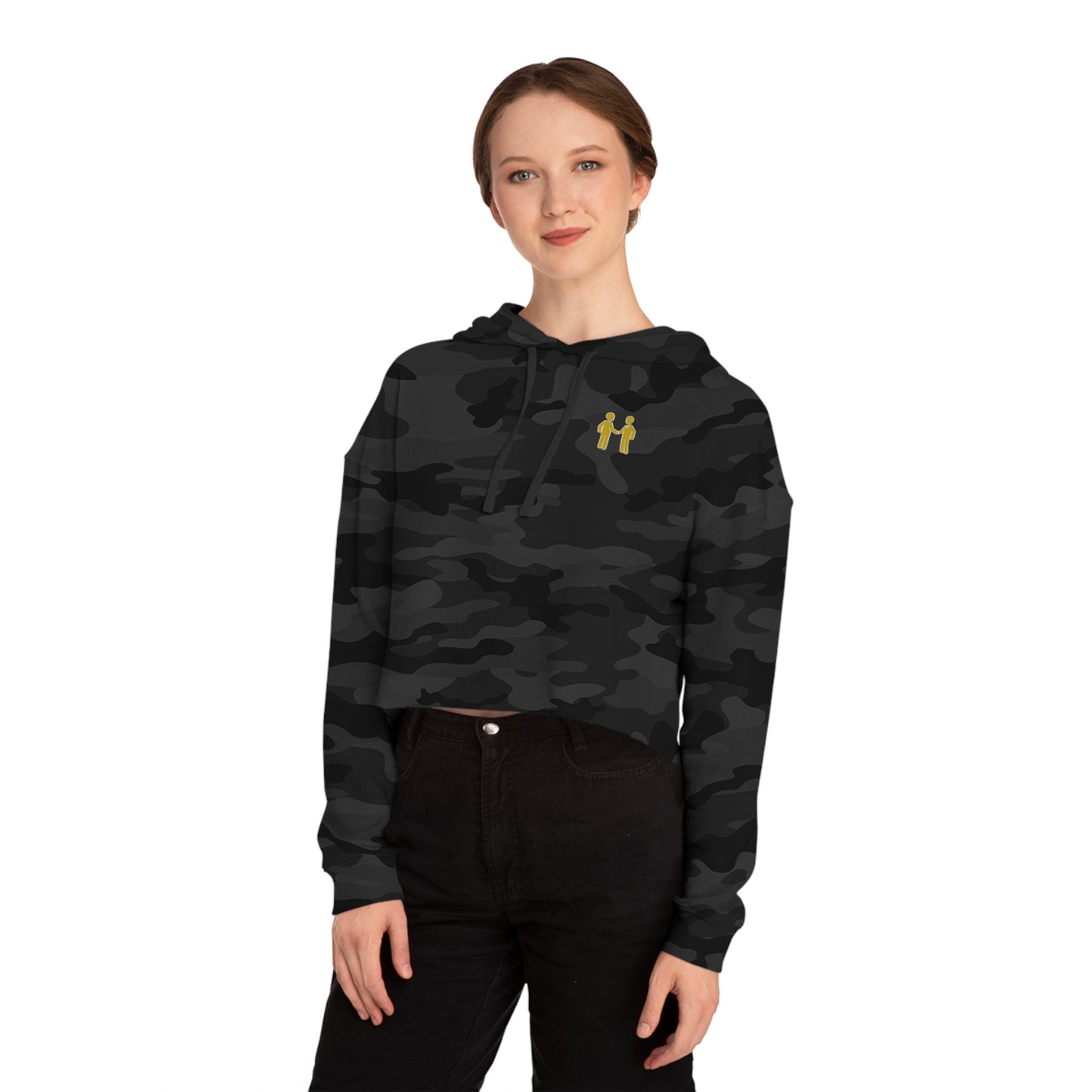 “FOB FFBA” Women’s Cropped Hooded Sweatshirt