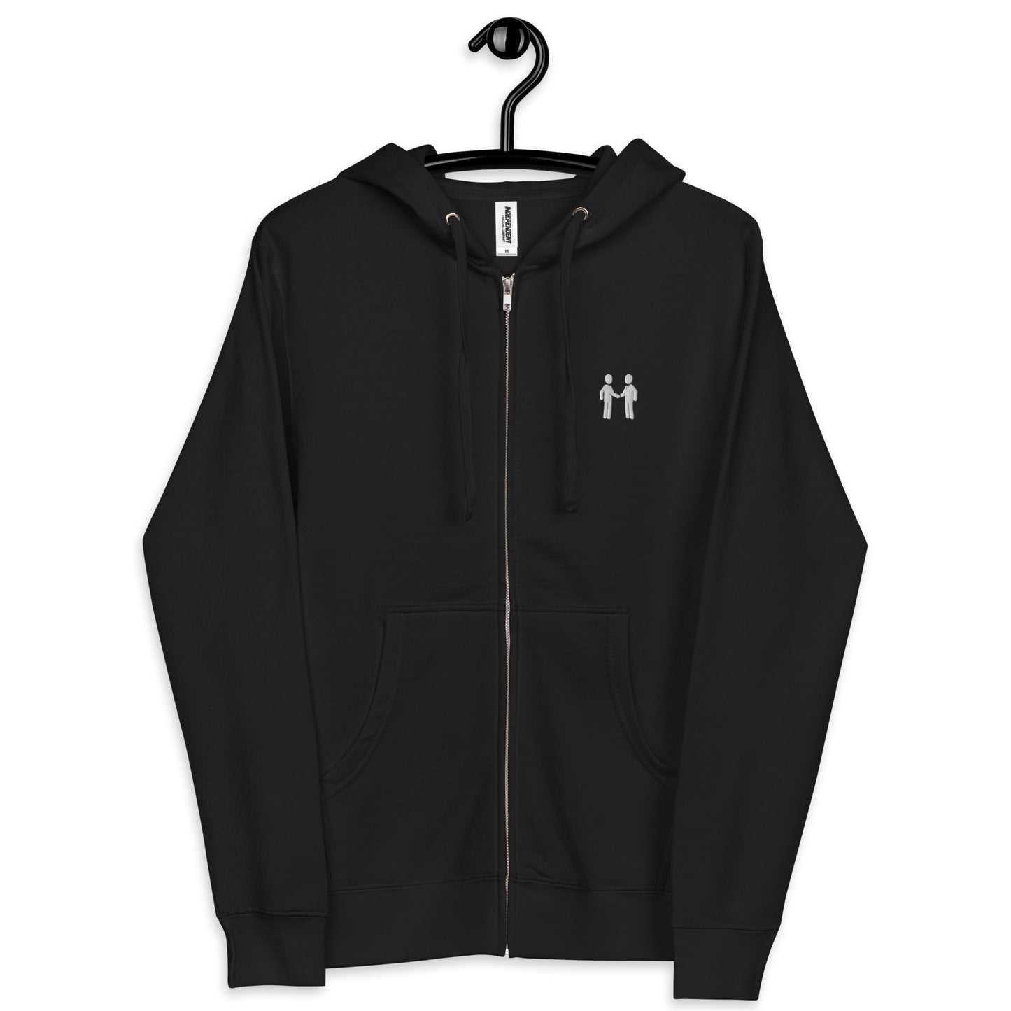 “FOB” Unisex embroidery fleece zip up hoodie