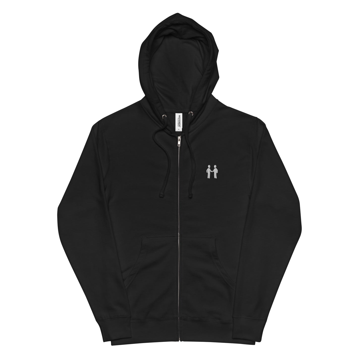 “FOB” Unisex embroidery fleece zip up hoodie