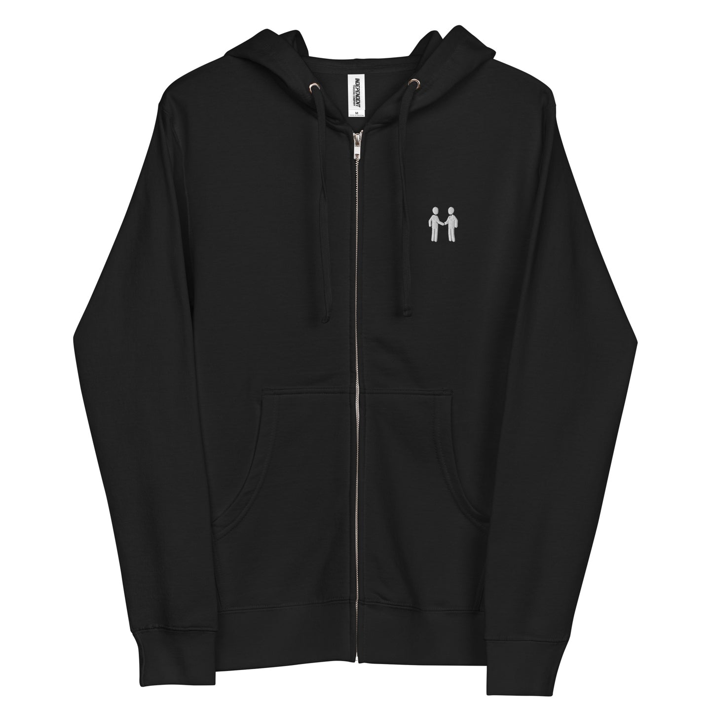 “FOB” Unisex embroidery fleece zip up hoodie